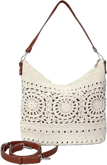 Eiyye Crochet Hobo – Handmade Shoulder Bag, 13″ Strap Drop