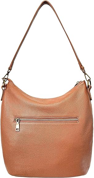 Eiyye Genuine Leather Crossbody Tote Bag for Women Soft Real Leather Shoulder Purse with Adjustable Strap Medium Hobo Bucket Bag for Daily Commute Shopping & Travel