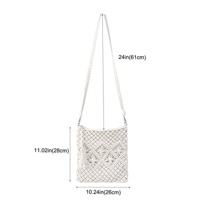 Eiyye Crochet Crossbody Bag – Handmade Boho Purse with Tassel