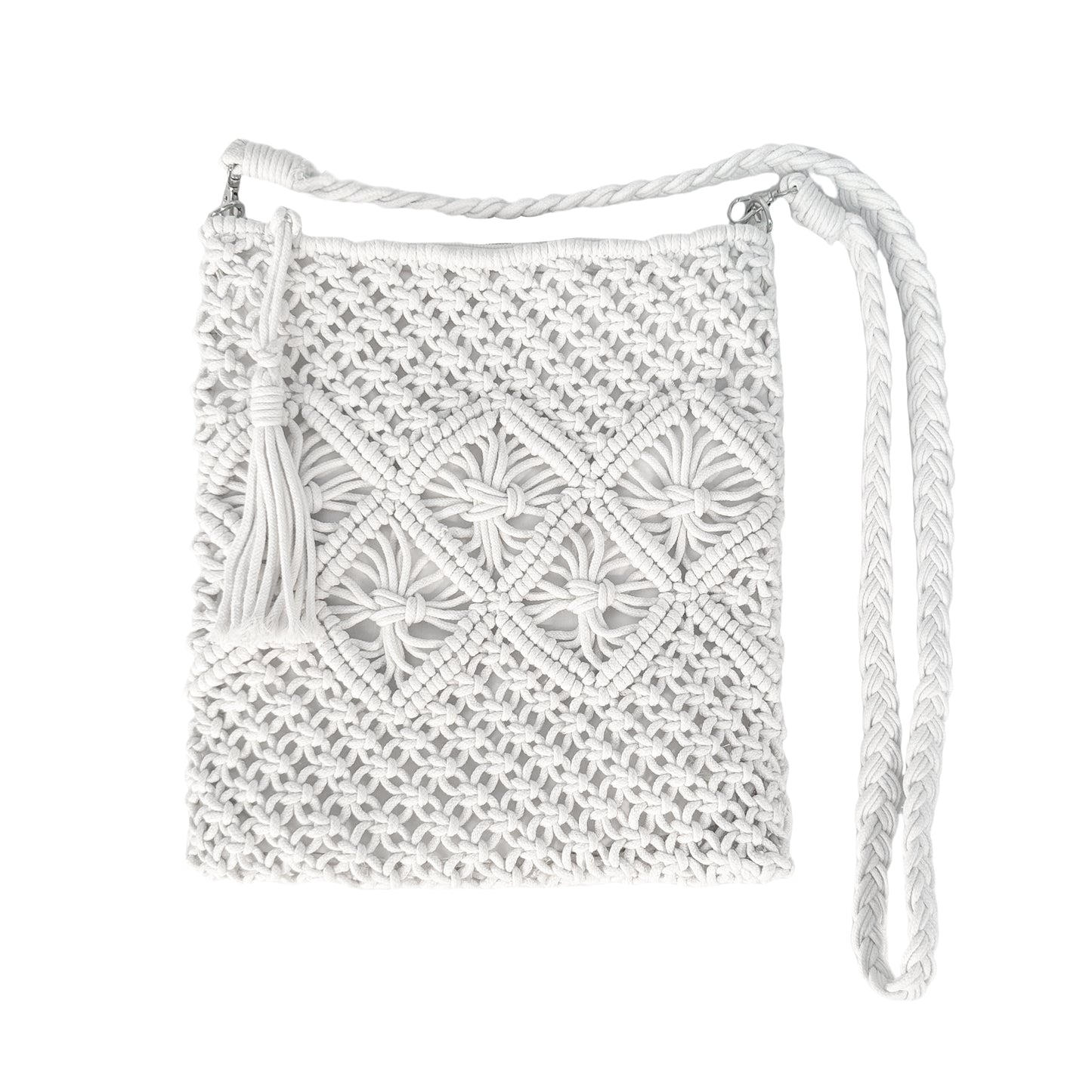 Eiyye Crochet Crossbody Bag – Handmade Boho Purse with Tassel