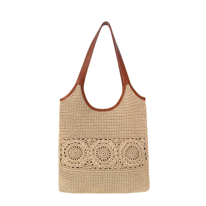 Eiyye crochet hobo shoulder bag, front view