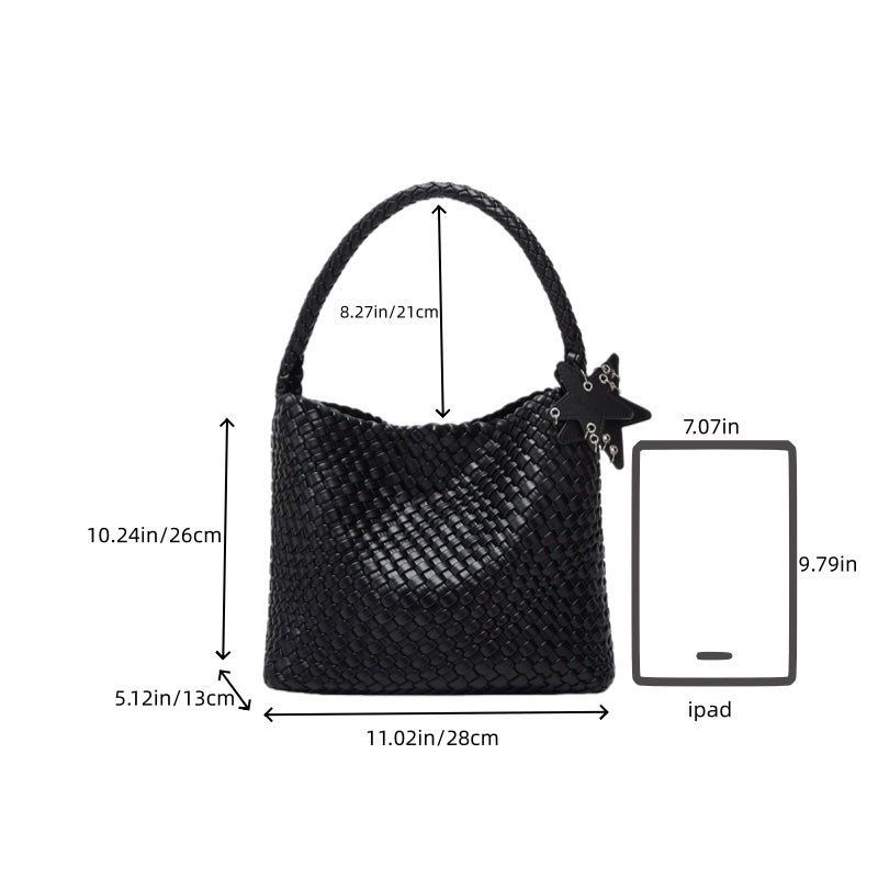 Eiyye Woven Tote Bag with Detachable Inner Pouch