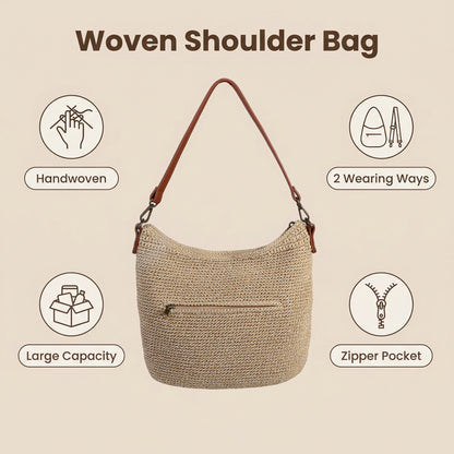 Eiyye Hobo Shoulder Bag Crochet Crossbody Bags for Women Handmade Large Boho Purse for Summer Beach Travel & Everyday Use