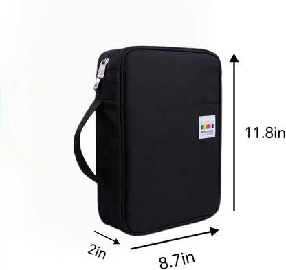 Eiyye Portable Colored Pencil Case Large Capacity Zippered Pencil Holder, Holds 166 Pencils & Gel Pens