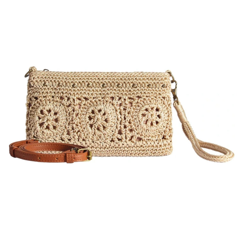 Eiyye Wristlet Wallet Clutch Purse for Women Handmade Crossbody Shoulder Bag Multi-Functional Small Wristlet Purse Phone Bag