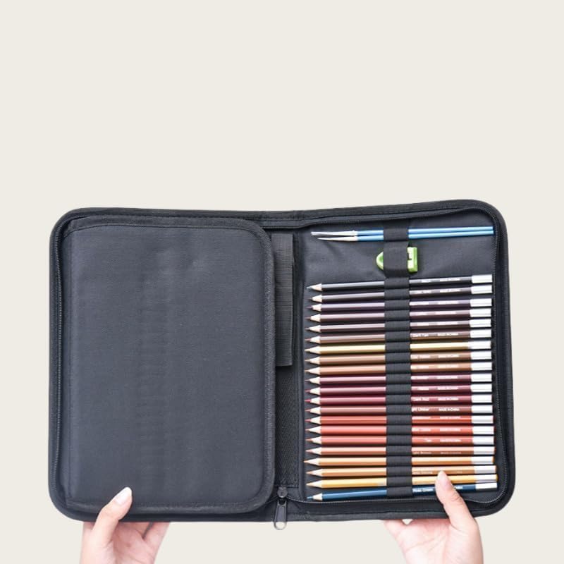 Eiyye Colored Pencil Case Pencil Organizer Holds 72 Pencils Large Capacity Zippered Pencil Holder for Colored Pencils