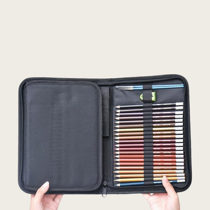 Eiyye Colored Pencil Case Pencil Organizer Holds 72 Pencils Large Capacity Zippered Pencil Holder for Colored Pencils
