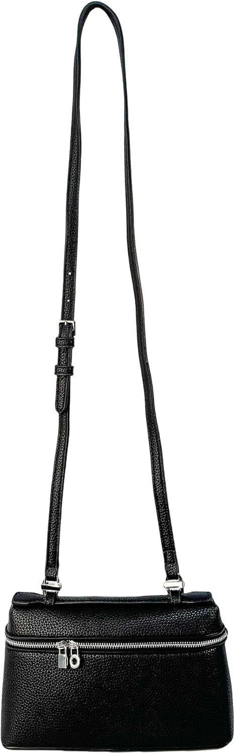 Eiyye Mini Crossbody Bag for Women Leather Box Purse with Top Handle Small Shoulder Bag