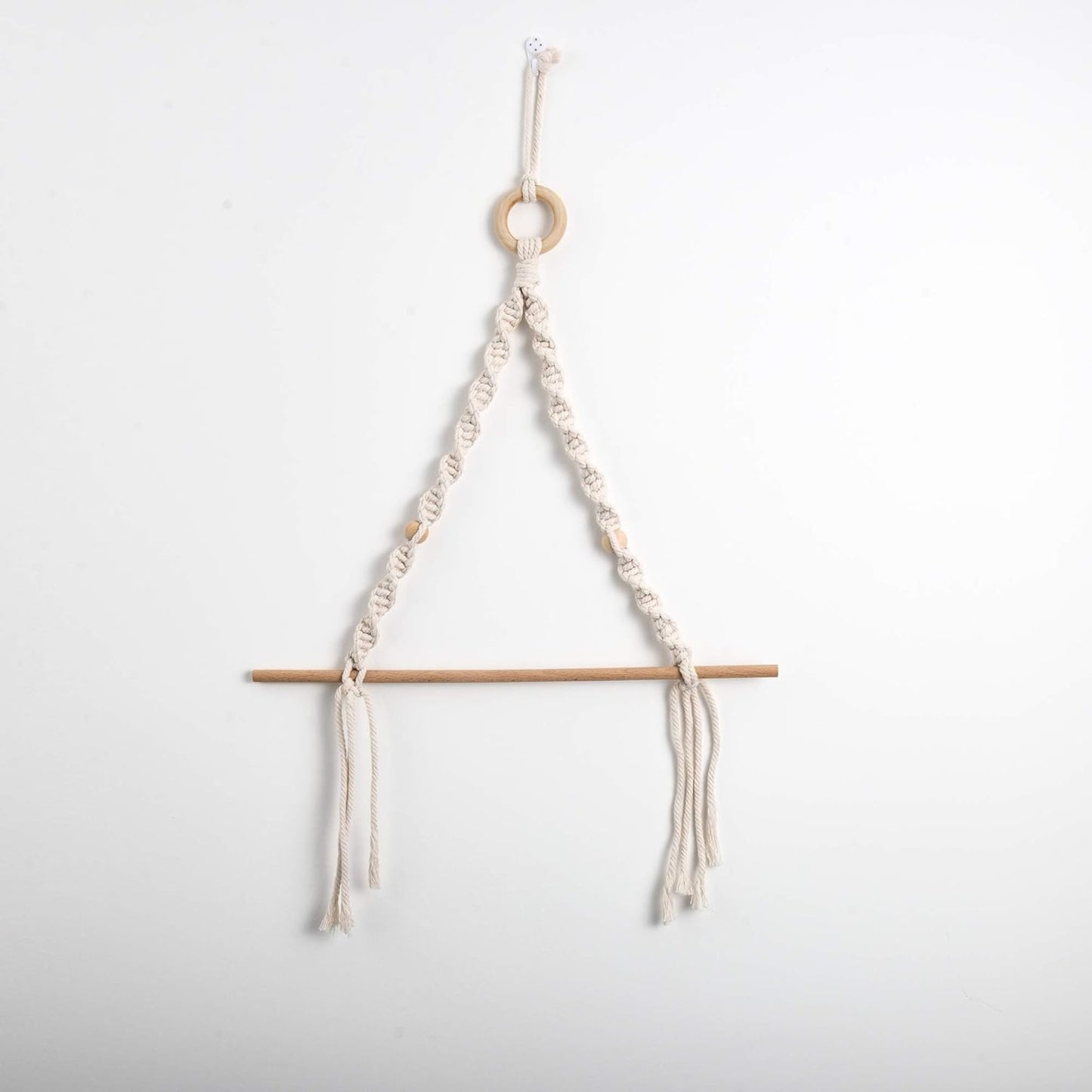 Eiyye Handmade Paper Towel Holder Boho Paper Towel Holder Cotton Rope Macrame Toilet Paper Holder Towel Rack for Bathroom Kitchen