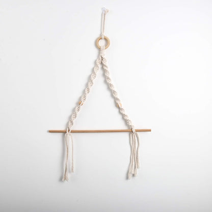 Eiyye Handmade Paper Towel Holder Boho Paper Towel Holder Cotton Rope Macrame Toilet Paper Holder Towel Rack for Bathroom Kitchen