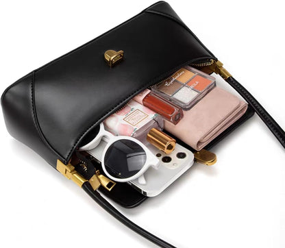 Eiyye Shoulder Bags Black Purse Women’s Small Purses Vintage Leather Handbag Small Hobo Tote Clutch Purse