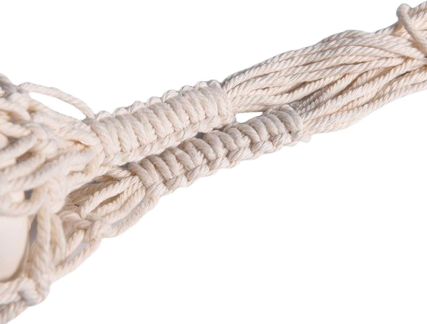 Eiyye 2-Pieces Macrame Bottle Holder Cotton Woven Wine Carrier Fits 3.5" Diameter Bottles Drink Tote Bag for Water, Wine, Cans