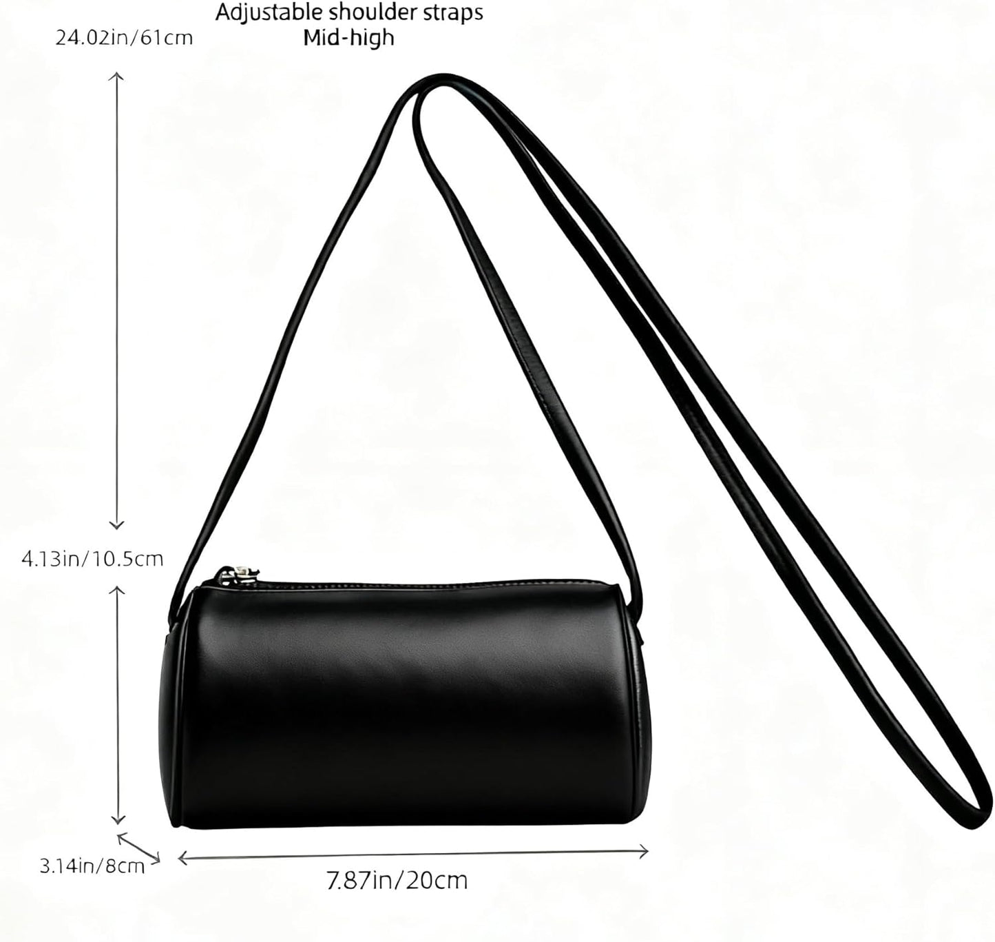 Eiyye Genuine Leather Crossbody Bag for Women Small Barrel Purse Hobo Bags Vintage Top-Grain Shoulder Bag