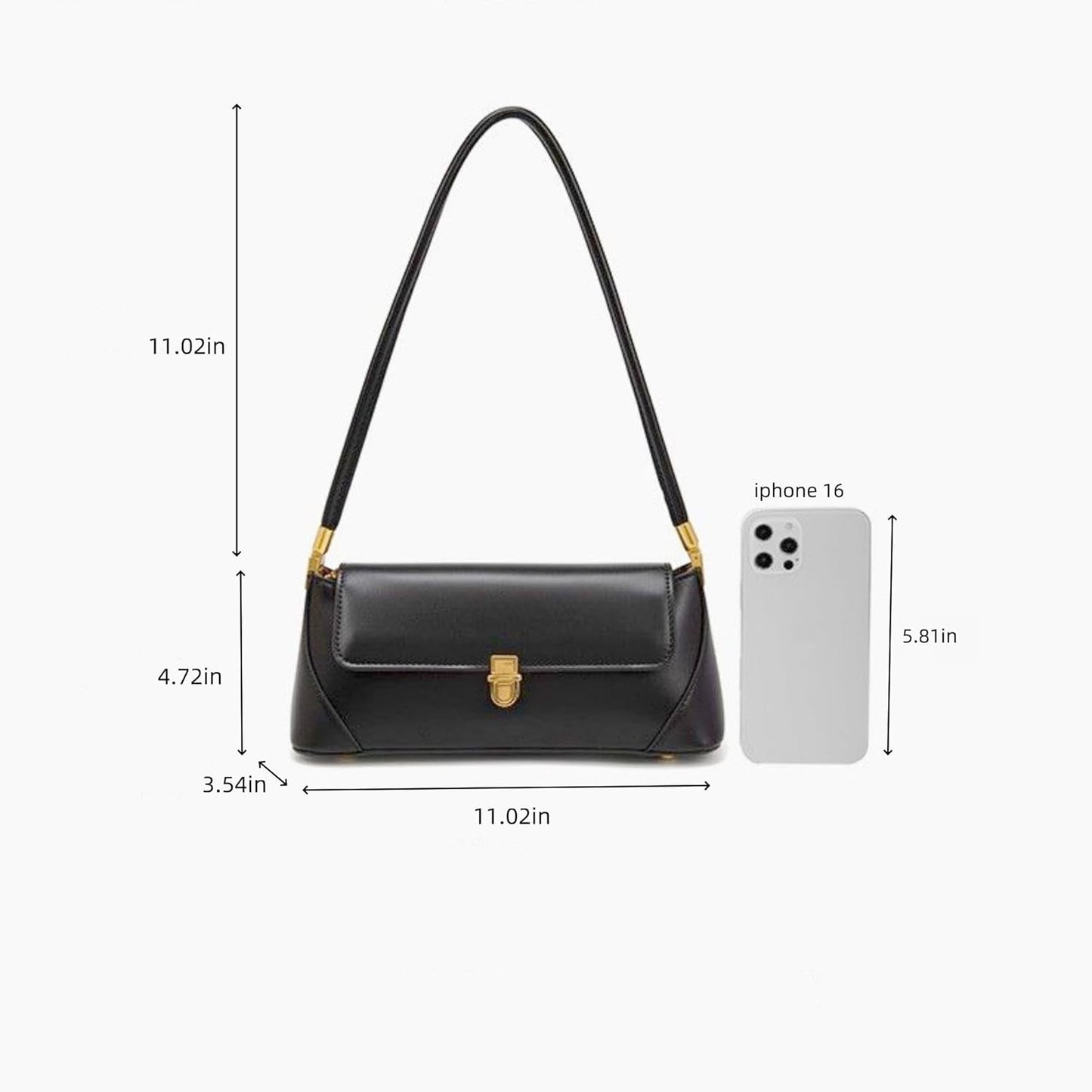 Eiyye Shoulder Bags Black Purse Women’s Small Purses Vintage Leather Handbag Small Hobo Tote Clutch Purse