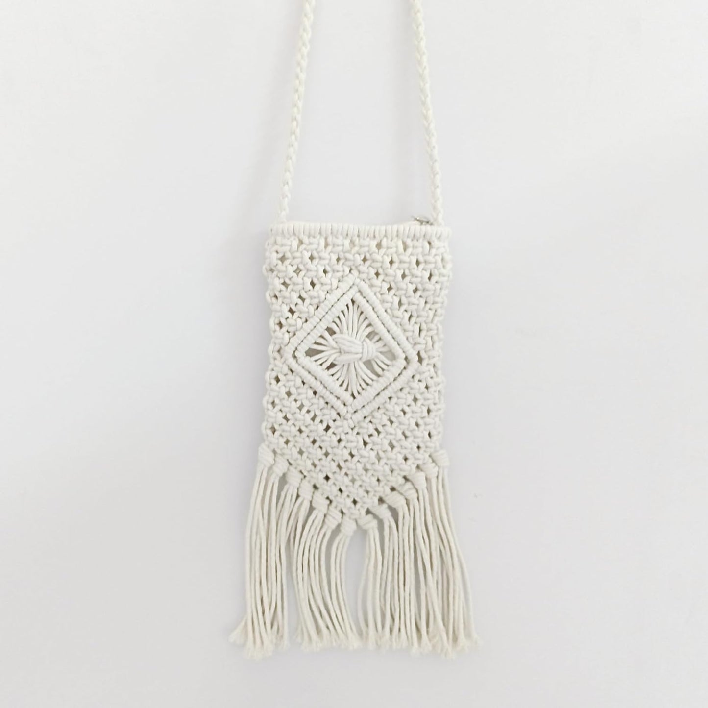 Eiyye Boho Purse Crochet Women's Crossbody Handbags Handmade Purse with Tassel, Lightweight Shoulder Bag Mini Bag