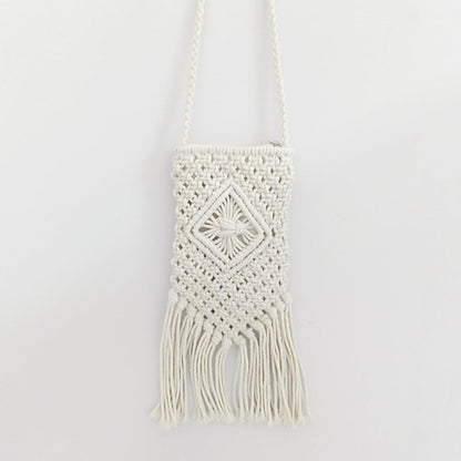 Eiyye Boho Purse Crochet Women's Crossbody Handbags Handmade Purse with Tassel, Lightweight Shoulder Bag Mini Bag