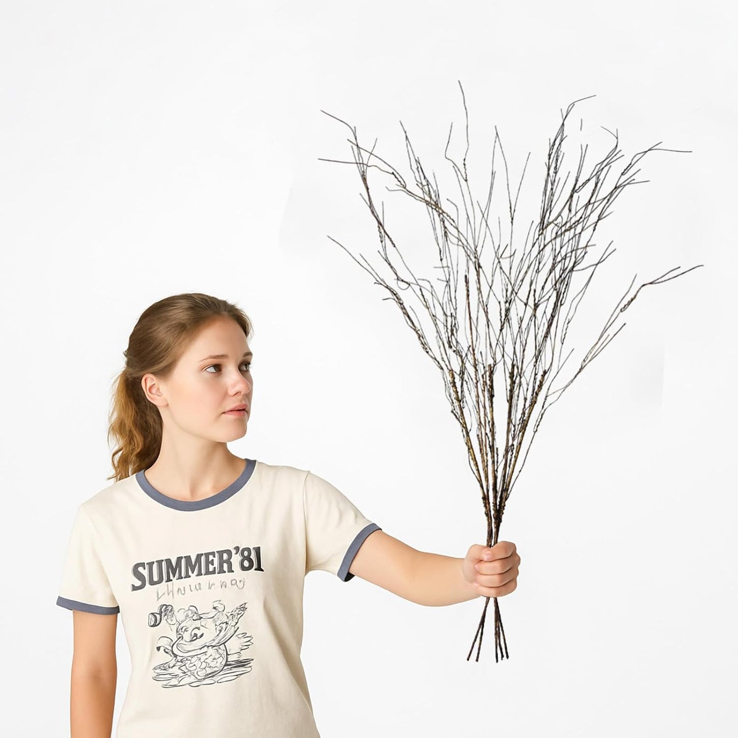 Eiyye Artificial Curly Willow Branches (Set of 5) – 28.74" Bendable Faux Twigs for Vases & Floral Arrangements