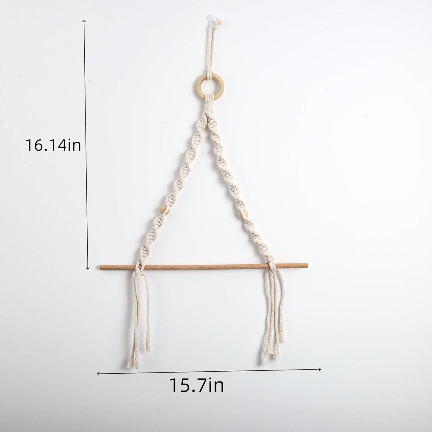 Eiyye Handmade Paper Towel Holder Boho Paper Towel Holder Cotton Rope Macrame Toilet Paper Holder Towel Rack for Bathroom Kitchen