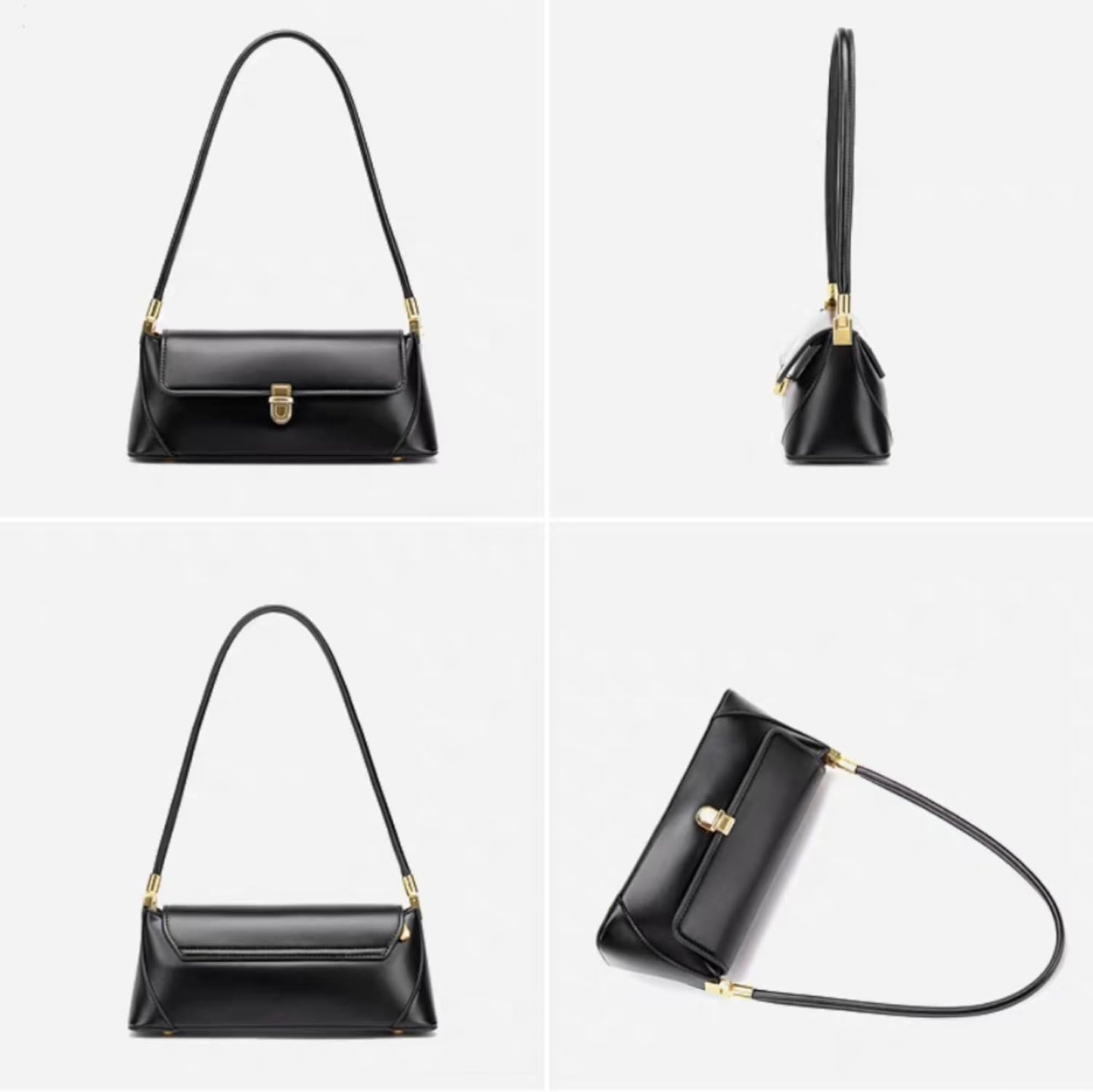 Eiyye Shoulder Bags Black Purse Women’s Small Purses Vintage Leather Handbag Small Hobo Tote Clutch Purse