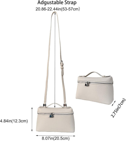 Eiyye Mini Crossbody Bag for Women Leather Box Purse with Top Handle Small Shoulder Bag