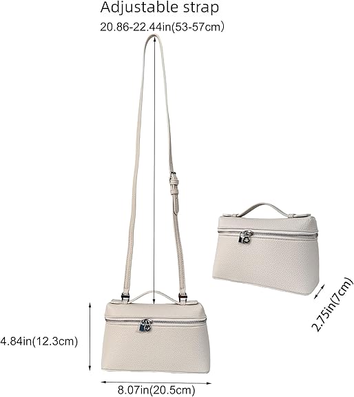 Eiyye Mini Crossbody Bag for Women Genuine Leather Small Shoulder Bag with Top Handle Cream Purse Convertible Design for Daily Travel and Evening Outfits
