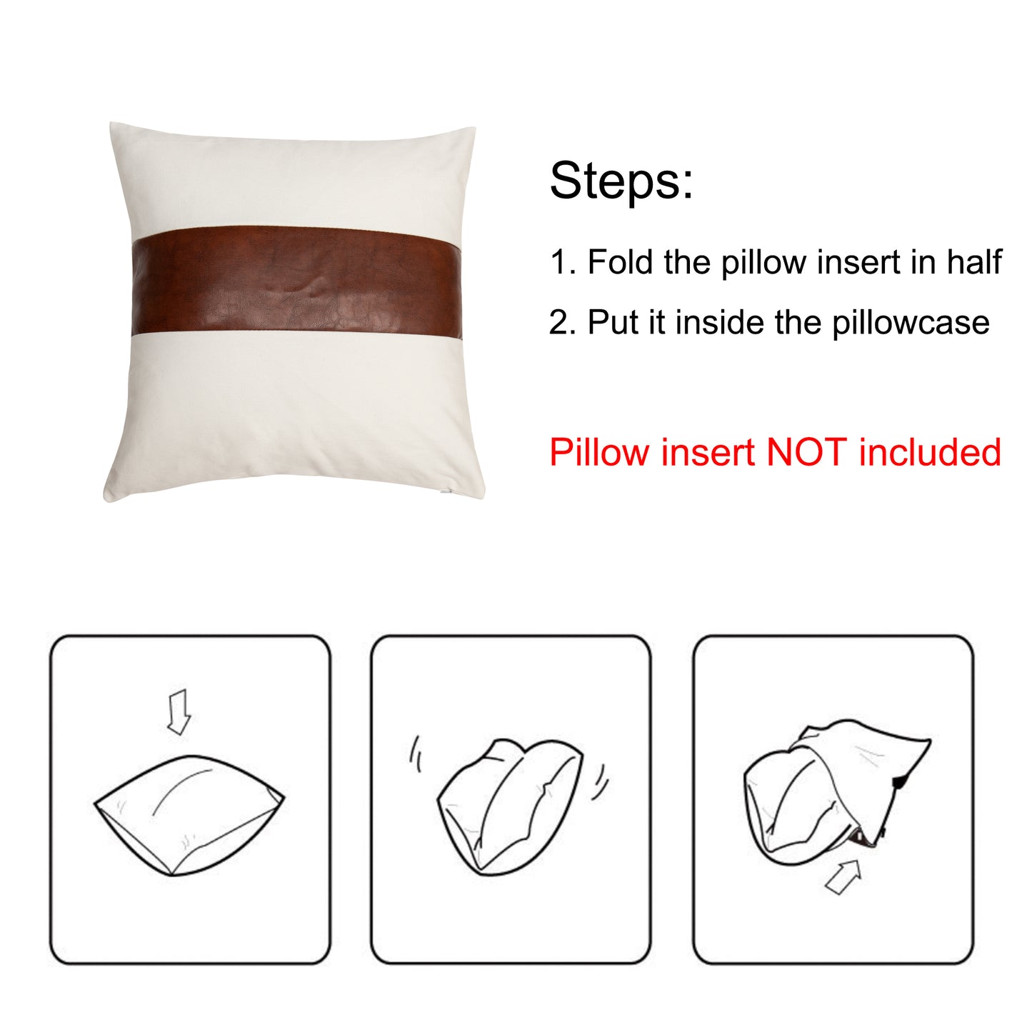Eiyye 2-Piece Square Pillow Covers – Houndstooth & Minimalist Decor (18" x 18")