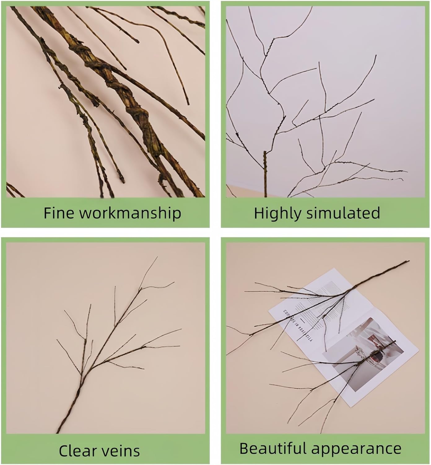 Eiyye Artificial Curly Willow Branches (Set of 5) – 28.74" Bendable Faux Twigs for Vases & Floral Arrangements