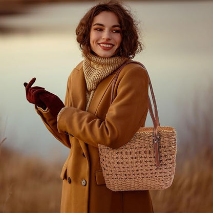 Eiyye Shoulder Bag Straw Hobo Bag Tote Bag Womens Handbag Purse Beach Bag Handwoven Bags Top Handle Purse