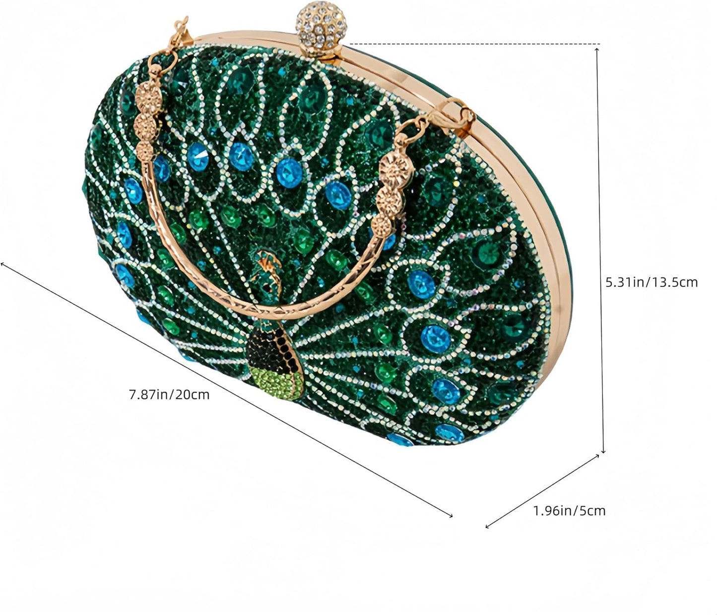 Eiyye Rhinestone Evening Bag Clutch Purse Women Handbag Crossbody for Wedding Party