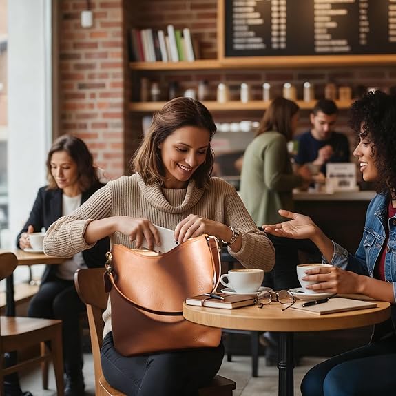 Eiyye Genuine Leather Crossbody Tote Bag for Women Soft Real Leather Shoulder Purse with Adjustable Strap Medium Hobo Bucket Bag for Daily Commute Shopping & Travel