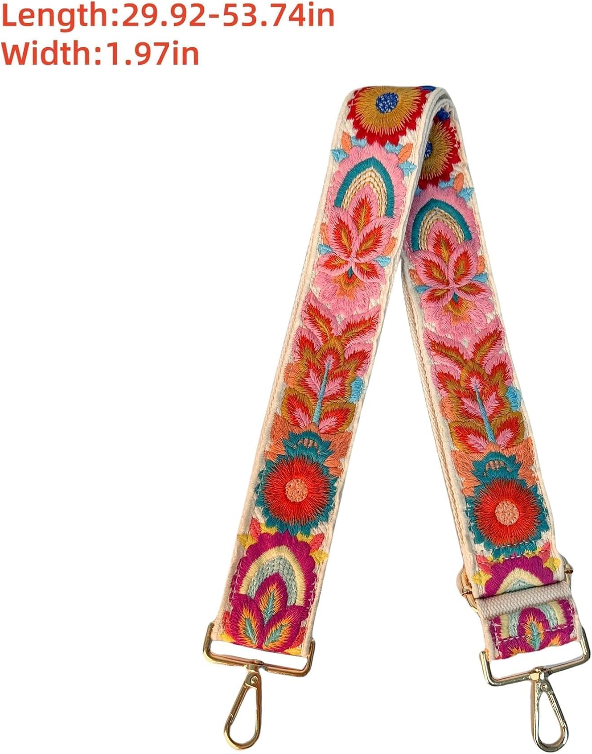 Eiyye Flower Crochet Purse Strap 1.97" Wide Adjustable Knit Bag Strap Replacement for Bag Guitar