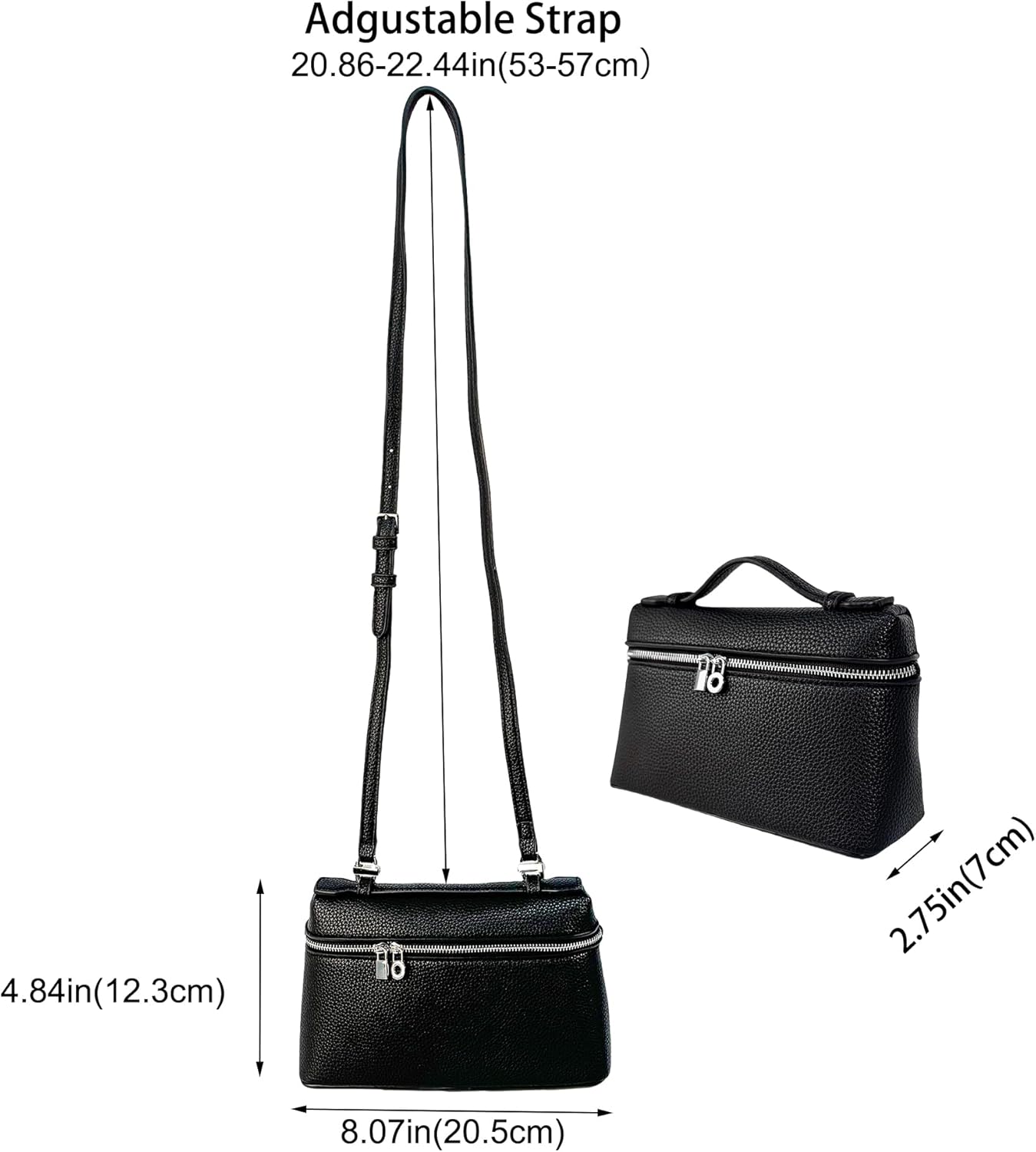 Eiyye Mini Crossbody Bag for Women Leather Box Purse with Top Handle Small Shoulder Bag