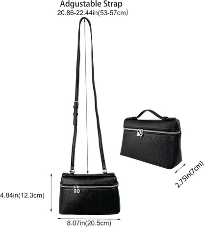 Eiyye Mini Crossbody Bag for Women Leather Box Purse with Top Handle Small Shoulder Bag