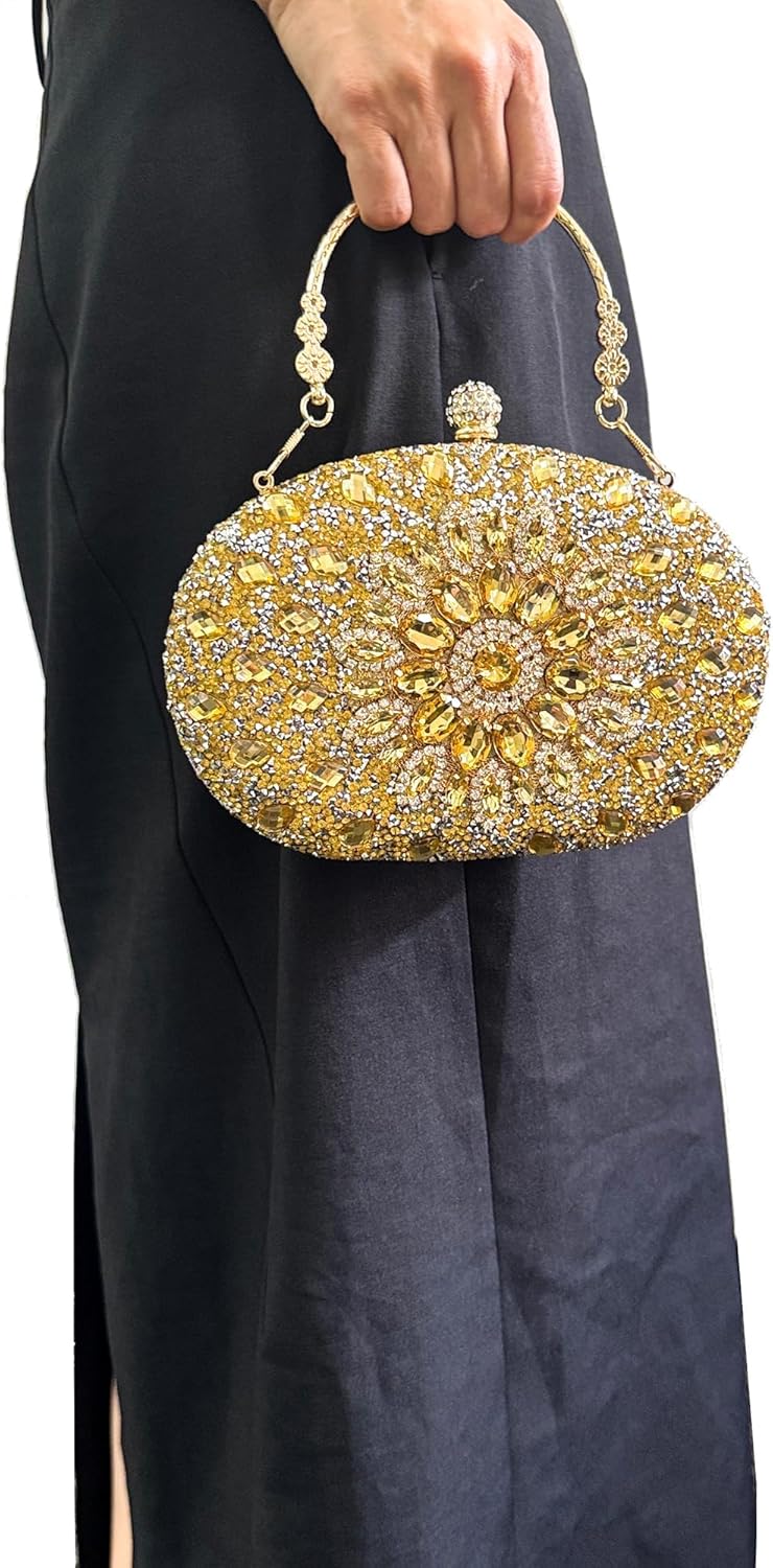 Eiyye Rhinestone Evening Bag Clutch Purse Women Handbag Crossbody for Wedding Party