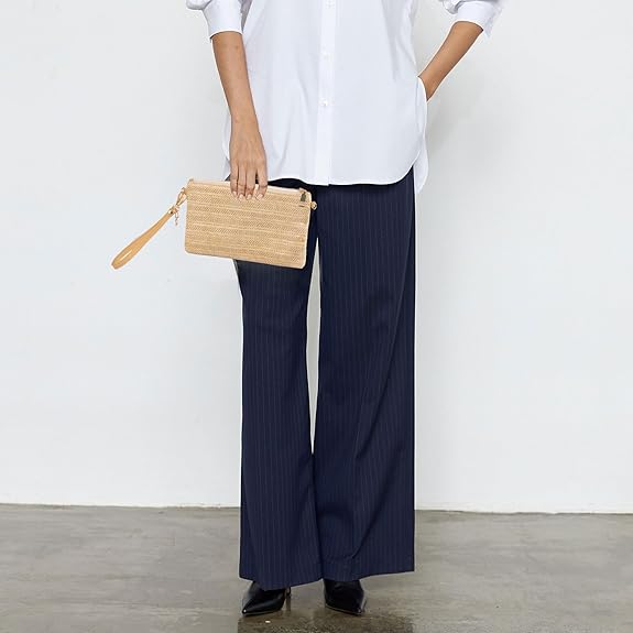 Eiyye Straw Clutch Purse Womens Handbag Boho Summer Beach Purse Wristlet Wallets