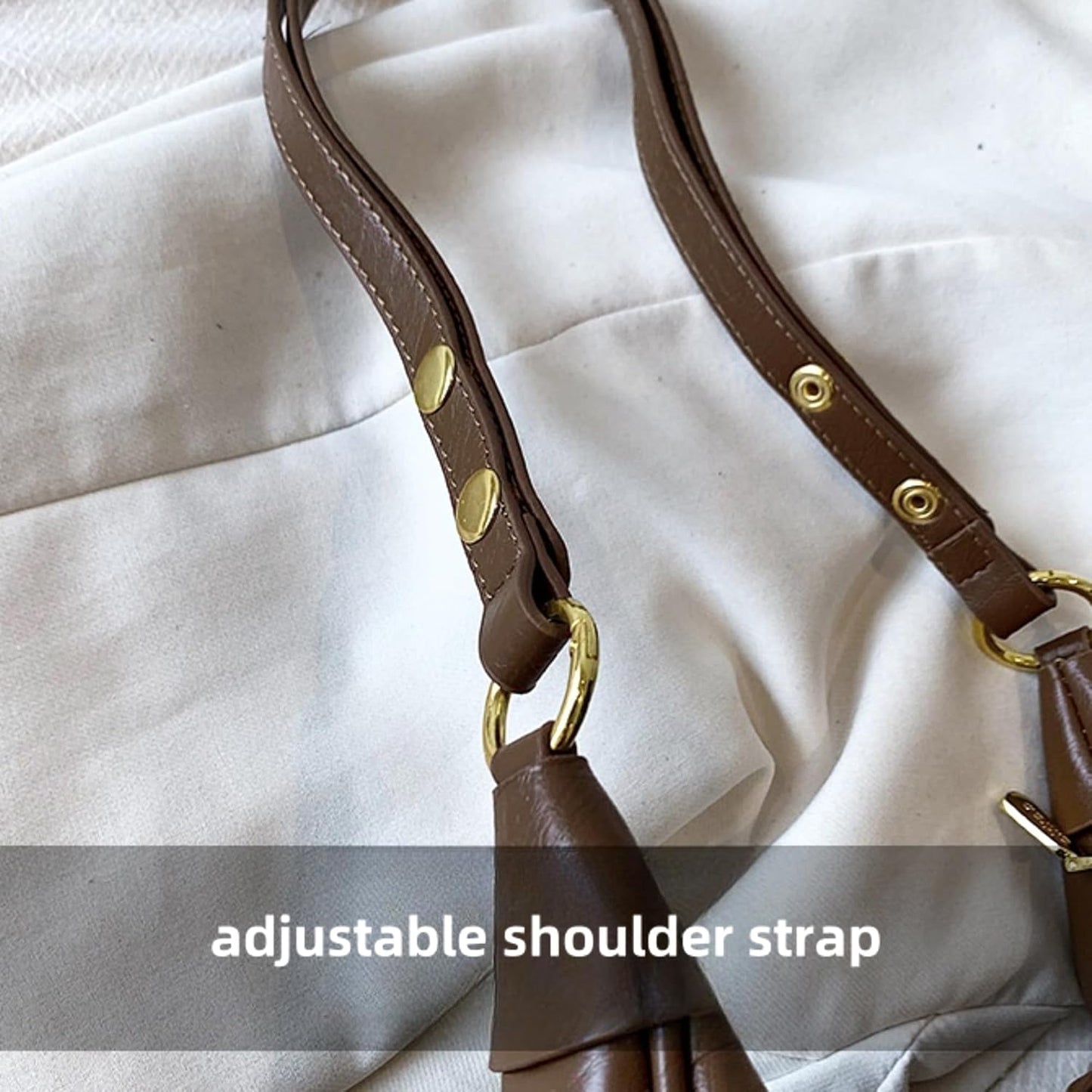 Eiyye Waxed Leather Crescent Crossbody – Vintage Small Hobo Purse with Adjustable Strap