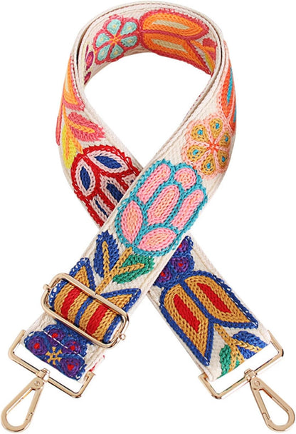 Eiyye Crochet Wide Purse Strap for Women 1.97" Adjustable Replacement Shoulder Strap Boho Bag Strap Crossbody Strap for Handbags, Totes, Guitar & Camera