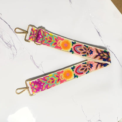 Eiyye Flower Crochet Purse Strap 1.97" Wide Adjustable Knit Bag Strap Replacement for Bag Guitar