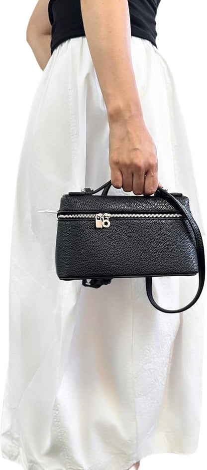 Eiyye Mini Crossbody Bag for Women Leather Box Purse with Top Handle Small Shoulder Bag