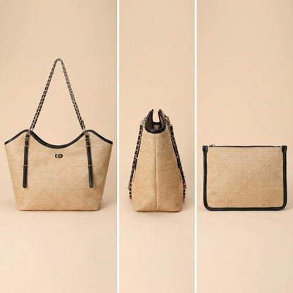 Eiyye Straw Tote Bag for Women – Large Woven Shoulder Bag with Inner Pouch