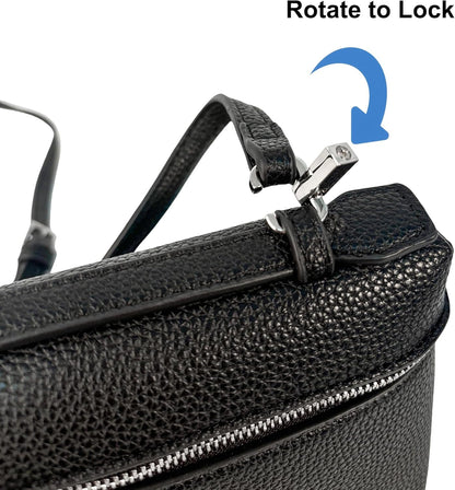 Eiyye Mini Crossbody Bag for Women Leather Box Purse with Top Handle Small Shoulder Bag