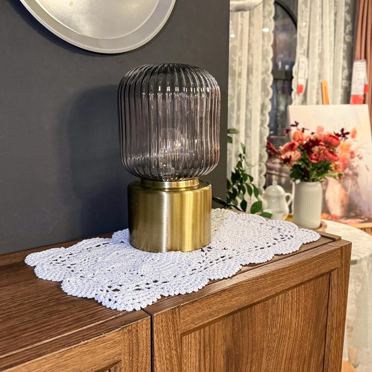 rectangular crochet placemat set