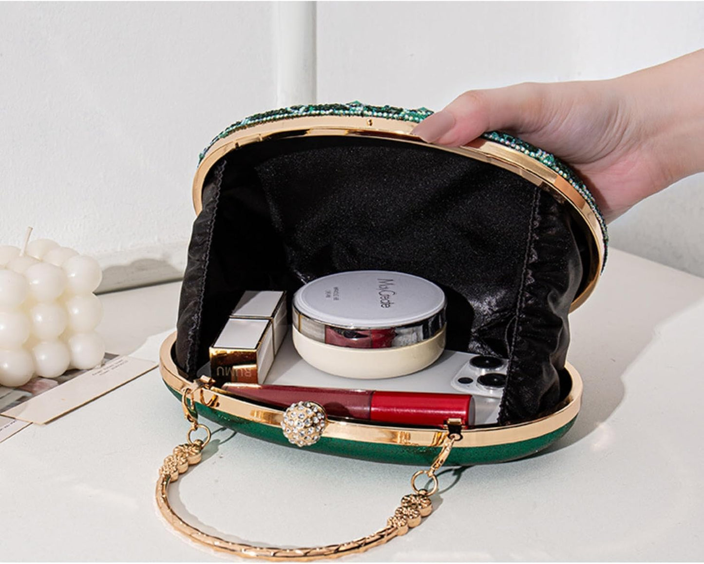 Eiyye Rhinestone Evening Bag Clutch Purse Women Handbag Crossbody for Wedding Party