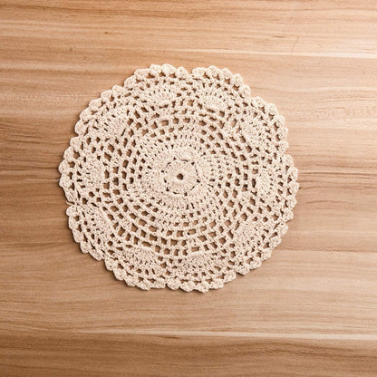Eiyye Handmade Crochet Cotton Placemats Set of 4 Lace Doilies for Dining Table Boho Table Decor for Home Wedding & Party