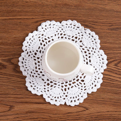 Eiyye Handmade Crochet Cotton Placemats Set of 4 Lace Doilies for Dining Table Boho Table Decor for Home Wedding & Party