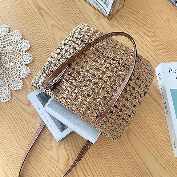 Eiyye Shoulder Bag Straw Hobo Bag Tote Bag Womens Handbag Purse Beach Bag Handwoven Bags Top Handle Purse