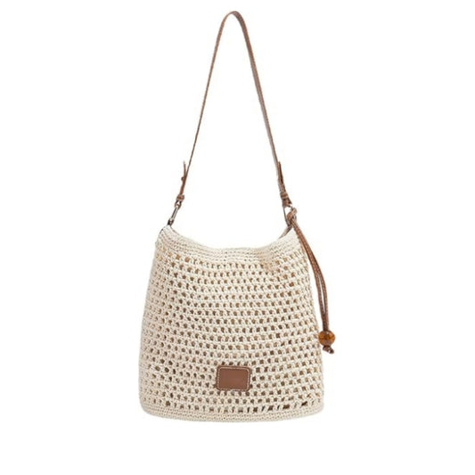 Eiyye Crochet Shoulder Bag for Women Handwoven Cotton Boho Tote Casual Handmade Woven Handbag for Travel & Everyday Use