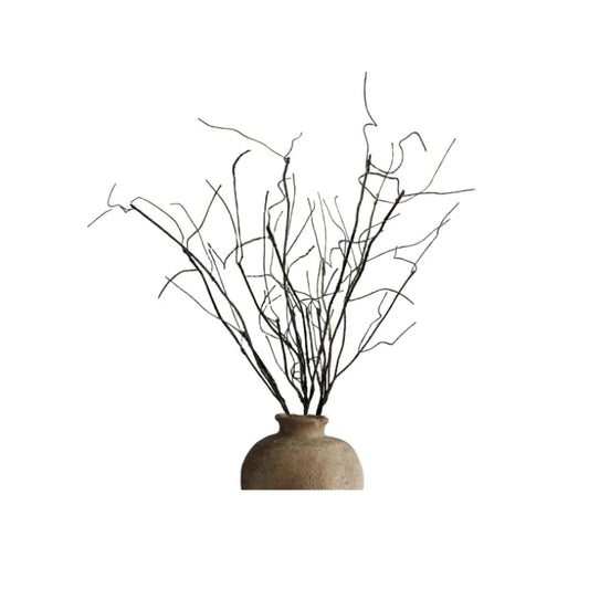 Eiyye Artificial Curly Willow Branches Set of 5 with Realistic Brown Green Texture for Vase Decorations