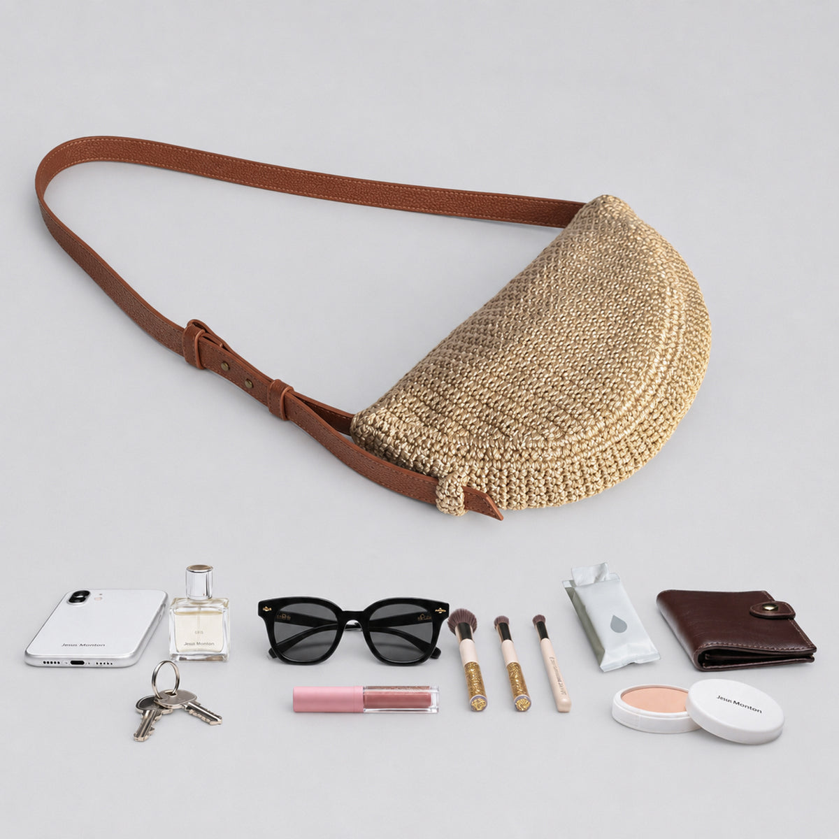 Eiyye Crossbody Bag showing its practical storage capacity for daily essentials