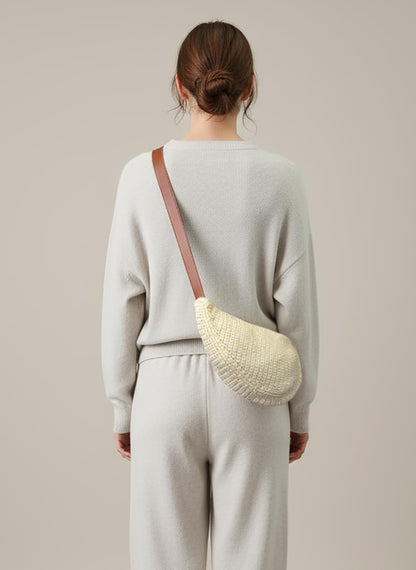 Eiyye Light Yellow Crossbody Bag styled for everyday wear with a comfortable adjustable strap